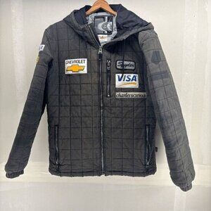 Spyder Team Venom US Ski Team Jacket Patch Removed Mens SIze M Gray Hooded VGC